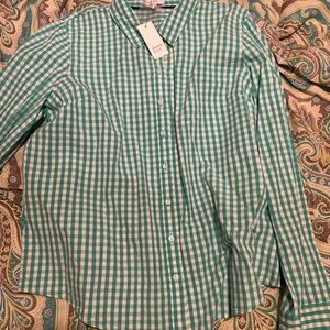 Crown and Ivy Plaid Cotton Button up